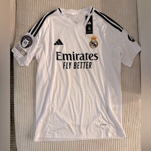 Adidas Real Madrid Vinicius Jr. Home Jersey 24/25 W/ Champions League Patches